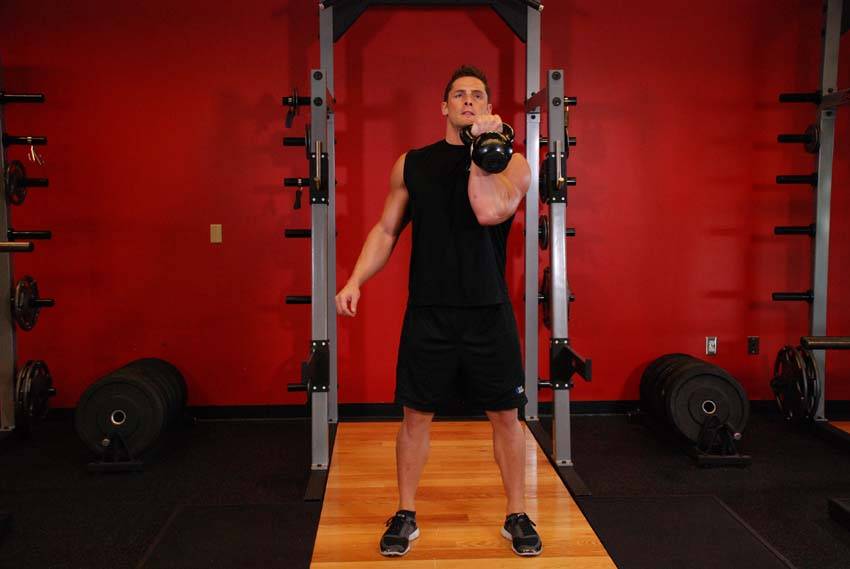 Press Arnold con Kettlebell - Posición 1